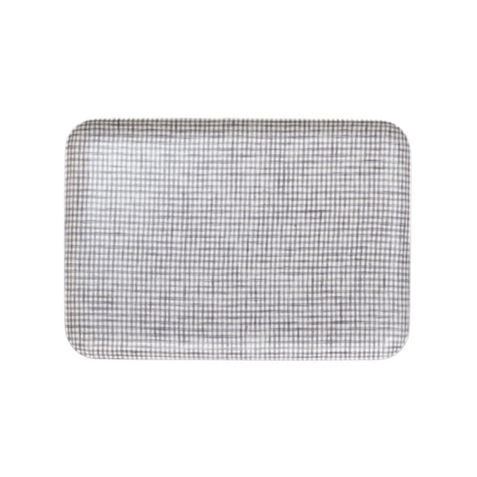 Plateau mini carreaux blanc et gris- Taille M