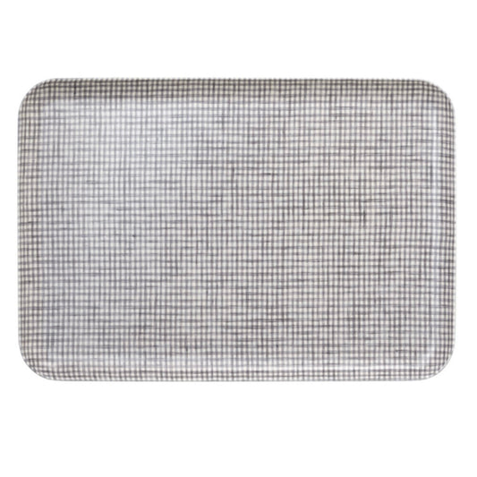 Plateau mini carreaux blanc et gris- Taille L